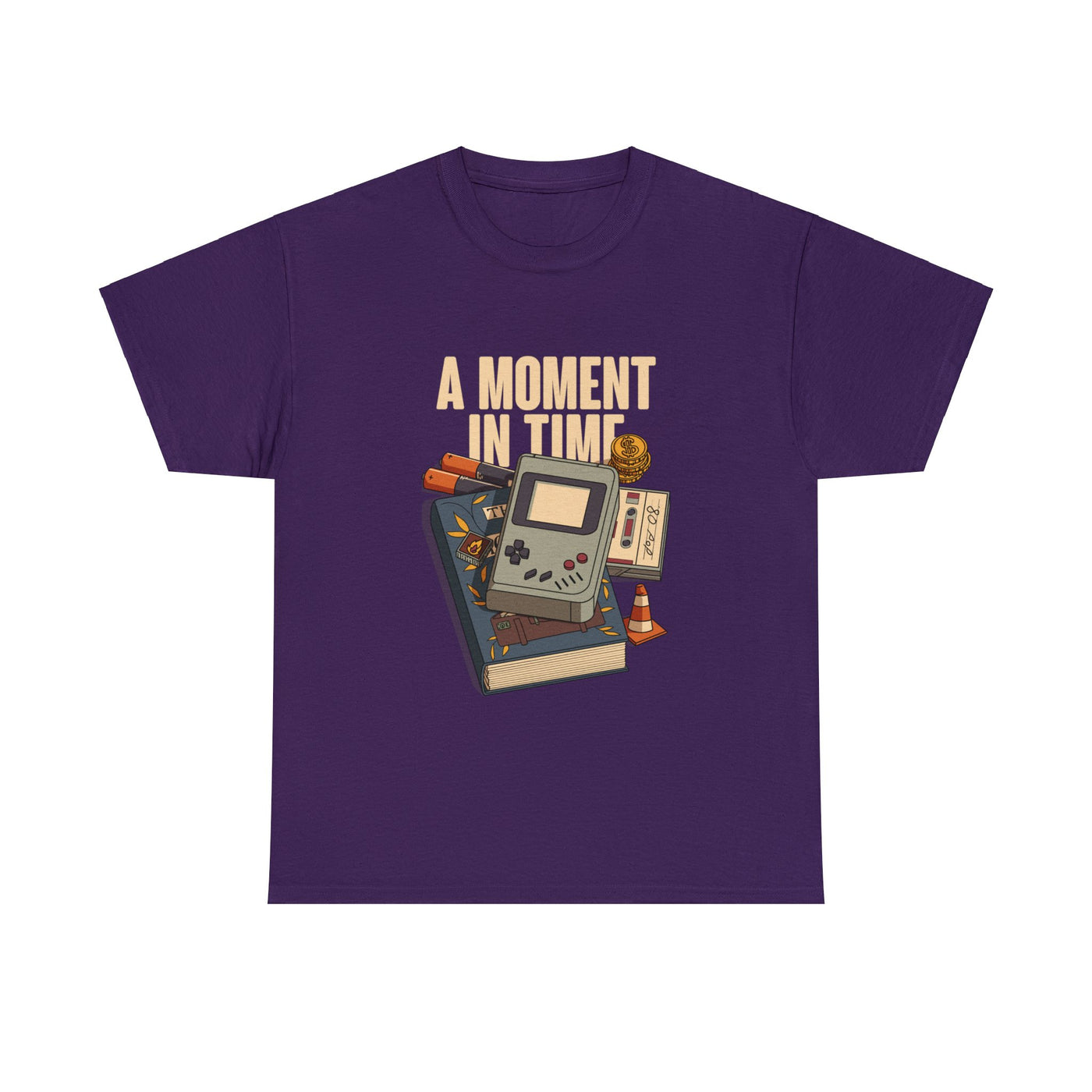 Game Boy's And Traffic Cones Tee / Purple